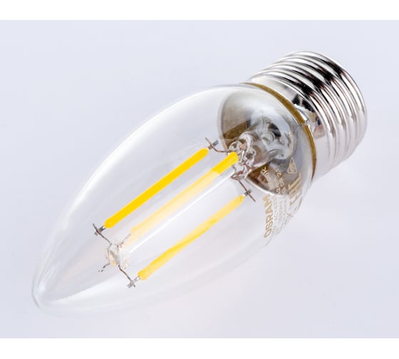 Светодиодная лампа OSRAM LED STAR, B, свеча, 5Вт, E27, 600 Лм, 2700 К, теплый белый свет 4058075212398