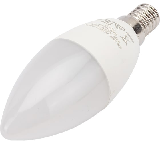 Светодиодная лампа OSRAM LED STAR, B, свеча, 6.5Вт, E14, 550Лм, 6500 К, холодный белый свет 4058075467620