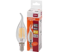 Светодиодная лампа OSRAM LED STAR, B, свеча, 5Вт, E14, 600 Лм, 2700 К, теплый белый свет 4058075212336
