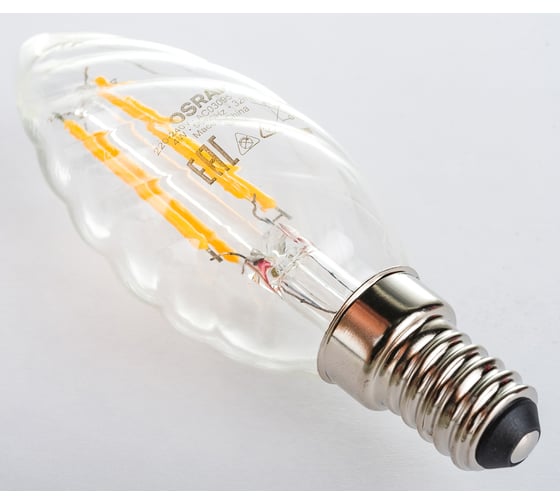 Светодиодная лампа OSRAM LED STAR, B, свеча, 4Вт, E14, 470 Лм, 2700 К, теплый белый свет 4058075055391