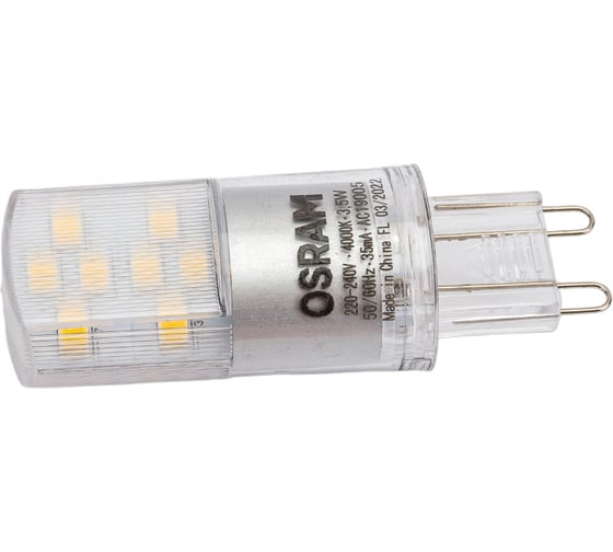 Светодиодная лампа OSRAM LED STAR, капсульная, 3.5Вт, G9, 400 Лм, 4000 К, нейтральный белый свет 4058075315853