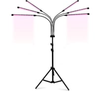 Светильник напольный на треноге светодиодный IN HOME ТНО-Т2-ФИТО 6Т60 60Вт 6 плафонов, пульт на шнуре ЧЕРНЫЙ 4690612053578