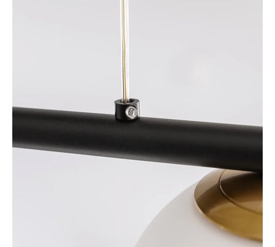 Люстра iSVET c круглыми плафонами SMR-104, серия RONDO, под лампу G9, стекло, черный, латунь, модерн SMR-104-1-4