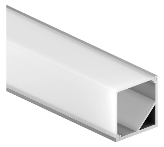 Комплект профиля для светодиодной ленты geniled угловой 16x16x1000 М20 с заглушками и L-образным рассеивателем (4шт) 12345_1_ch_4 1