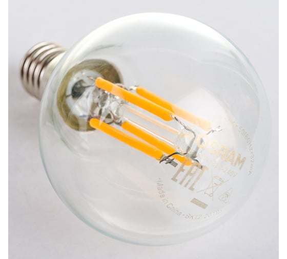 Светодиодная лампа OSRAM LED STAR P Шар 4Вт E14 470 Лм 2700 К Теплый белый свет 4058075068377