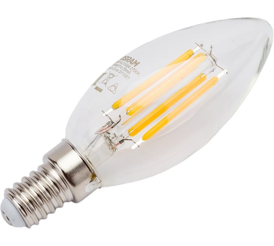 Светодиодная лампа OSRAM DIM LED STAR B Свеча 5Вт E14 520 Лм 2700 К Теплый белый свет 4058075230354