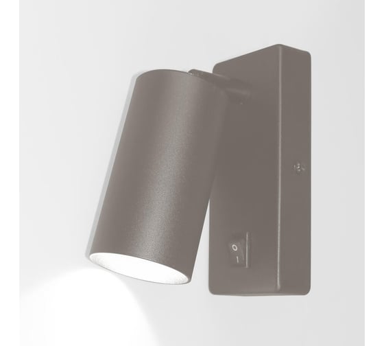 Бра General Lighting Systems General серия Башня (55*100мм) GWL-GU10-M-IP20, патрон GU10, под лампу до 50Вт, встроенный выключатель на корпусе, корпус металл, графит 661811 1