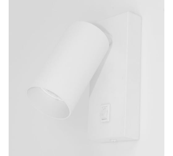 Бра General Lighting Systems General серия Башня (55*100мм) GWL-GU10-M-IP20, патрон GU10, под лампу до 50Вт, встроенный выключатель на корпусе, корпус металл, белый 661809