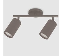 Накладной светильник на основании (спот) General Lighting Systems двойной General серия Башня (D55*H100мм) GWL-2GU10-M-IP20, круглое основание, направленный свет, два патрона под лампу GU10, корпус металл, графит 661832