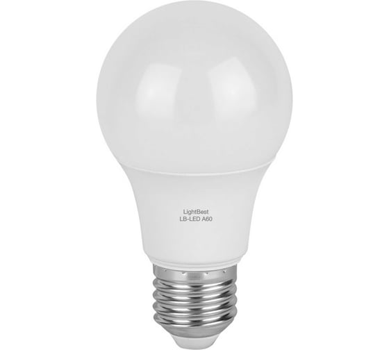Лампа светодиодная LightBest LB-LED A60 9W E27 6400K (10шт/уп) 810lm 701051015 1