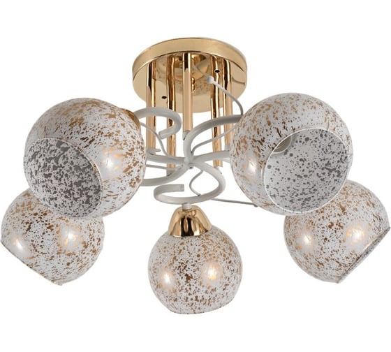 Люстра классическая ЭкономСвет 12266/5FGD+WT WT+GD 1