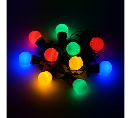 Светодиодная гирлянда Gauss Белт Лайт, серия Holiday, 10 ламп, 7.7 м, IP44, мультицвет, 1/6 HL060