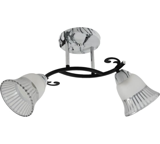 Люстра ЭкономСвет классическая 12259/2MR+CR+BK WT+CL