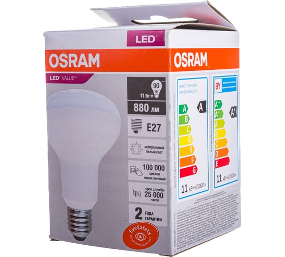 Светодиодная лампа OSRAM LED Value R E27 880лм 11Вт замена 90Вт 4000К нейтральный белый свет 4058075582729
