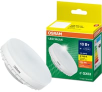 Лампа светодиодная Osram LED Value GX GX53 1000лм 10Вт замена 100Вт 2700К теплый белый свет 4058075582064