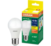 Лампа светодиодная Osram LED Value A E27 960лм 12Вт замена 100Вт 2700К теплый белый свет 4058075578975