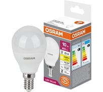 Светодиодная лампа OSRAM LED Value P E14 800лм 10Вт замена 75Вт 3000К теплый белый свет 4058075579712