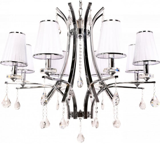 Хрустальная подвесная люстра Lumina Deco Glamour LDP 66247-8 WT+CHR