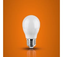 Комплект светодиодных ламп iSVET цоколь E14 шар, 8Вт, 6000К холодный белый свет, набор лампочек для люстры, 10 шт. G45-102-1-6-1-10