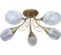 Светильник ЭЛЕТЕХ Веста 151 золото (плафон 8826) НПБ 01-5x60-119 Е14 _ИМ_ 1005405459