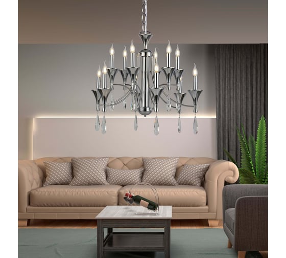 Подвесная люстра Lumina Deco Libero LDP 1230-12 CHR
