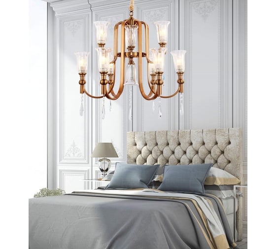 Подвесная люстра Lumina Deco Rionella LDP 8041-6+3 S.GD
