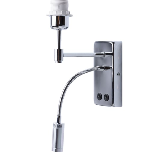 Бра De Markt Сити 1х60W E27 + 1х1W LED 220 V хром (без абажура) 634020802 1
