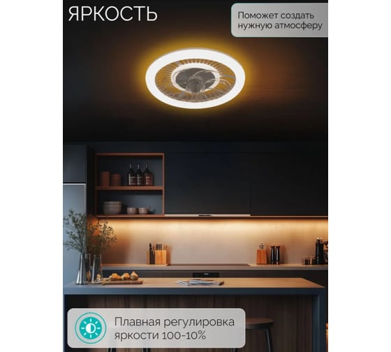 Люстра с вентилятором INLUX BREEZE LED и пультом IN70601