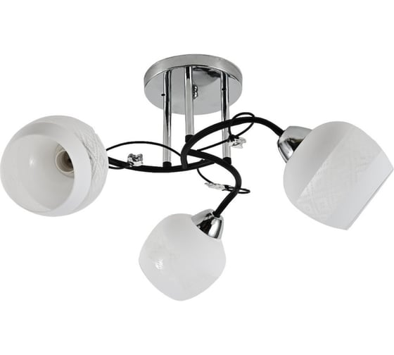 Люстра классическая ЭкономСвет 12270/3CR+BK WT+CL 1