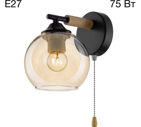 Бра Citilux TIKA с выключателем Чёрное CL133411