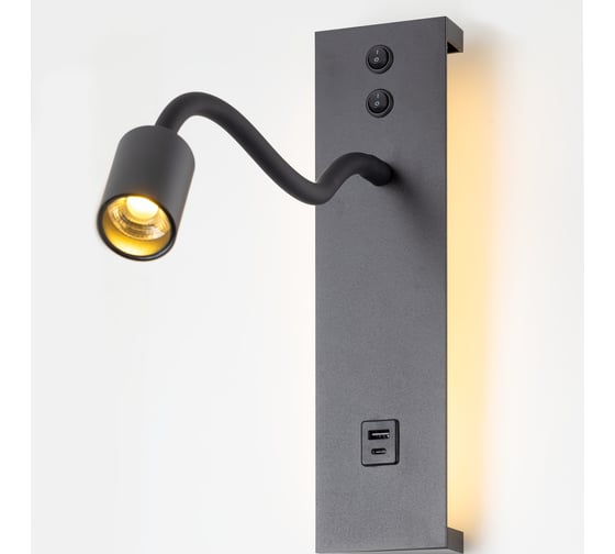 Светильник с выключателем Citilux Декарт LED USB Чёрный CL704471
