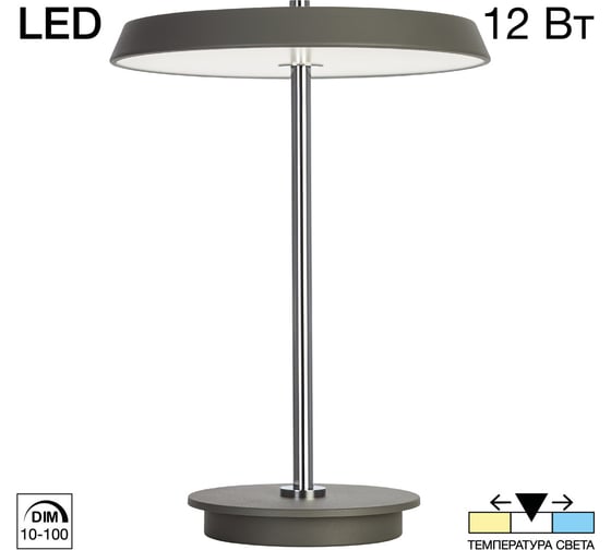 Настольная лампа с диммером Citilux LINA LED Серая CL812012