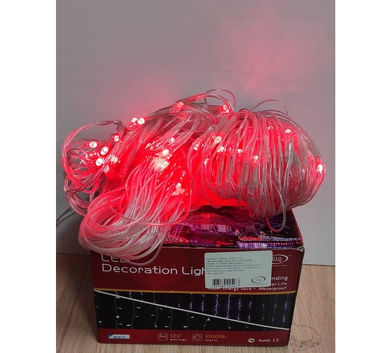 Светодиодная сетка GLQ, 144 диода, 2x1 м, GLQ -401-2*1M-144-R