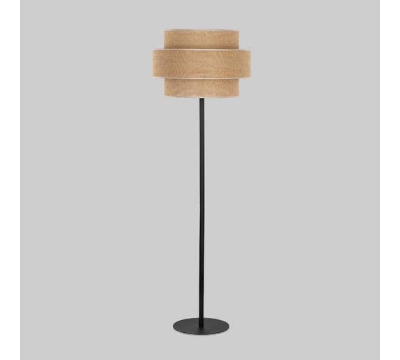 Напольный светильник с тканевым абажуром TK Lighting 5405 Calisto черный/коричневый a068432 1