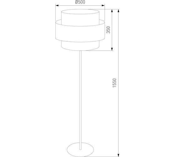 Напольный светильник с тканевым абажуром TK Lighting 5405 Calisto черный/коричневый a068432