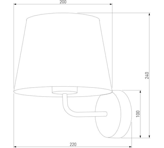 Настенный светильник с тканевым абажуром TK Lighting 1884 Maja черный a059604