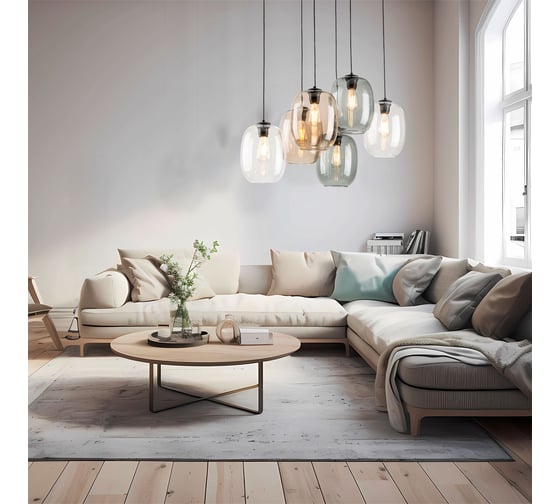 Подвесной светильник TK Lighting со стеклянными плафонами 5974 Elio ч a068561