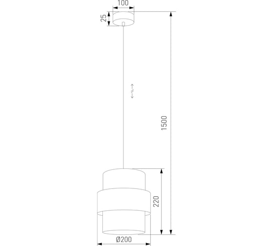 Подвесной светильник TK Lighting с тканевым рассеивателем 5401 Calist a068434