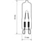 Лампочка капсульная галогенная JCD - 40 Вт - 230 В - G9 прозрачная TDM ELECTRIC SQ0341-0056 3