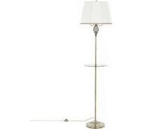 Торшер Citilux Вена бронза со столиком и белым абажуром CL402930T