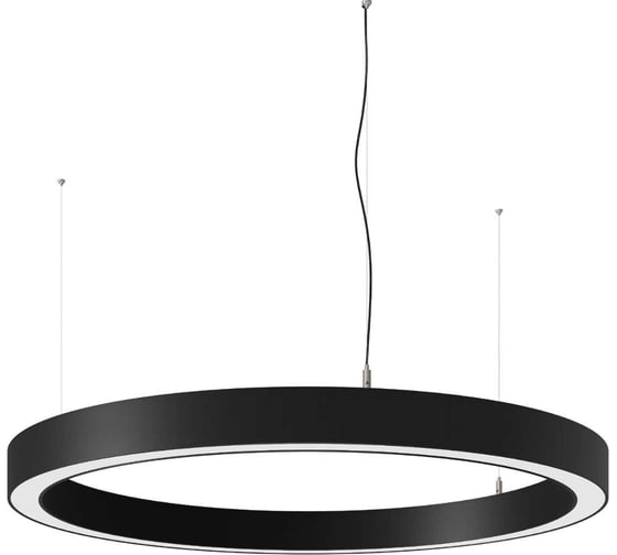 Подвесной светильник ВСЕСВЕТОДИОДЫ Hoop 100Вт, D1200x60, 4000К, черный, подвесной IP42 vs-ds-Hoop-D1200x60-100w-4k-w-p