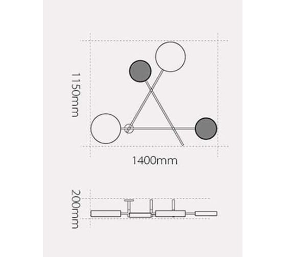 Бра IMPERIUMLOFT Iride Bernhardt dots 140 см, желтый 193142-26