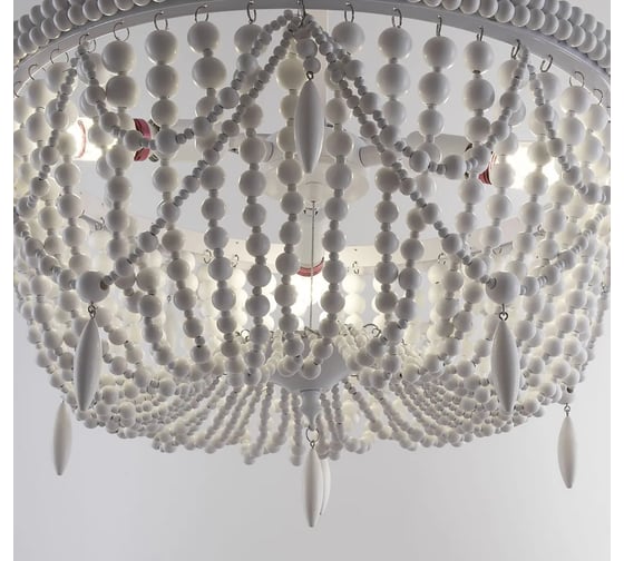Люстра IMPERIUMLOFT RH Anselme White Wood Weathered Chandelier 84574-22
