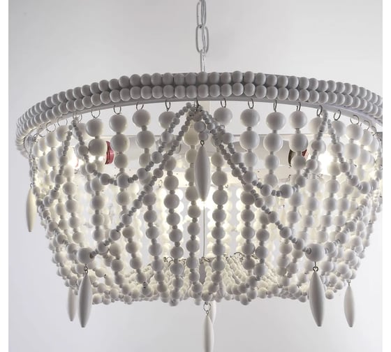 Люстра IMPERIUMLOFT RH Anselme White Wood Weathered Chandelier 84574-22