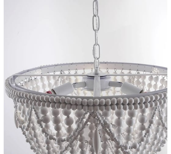 Люстра IMPERIUMLOFT RH Anselme White Wood Weathered Chandelier 84574-22