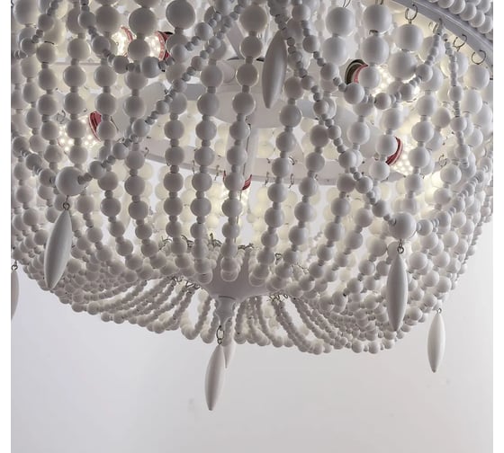 Люстра IMPERIUMLOFT RH Anselme White Wood Large Chandelier 84548-22