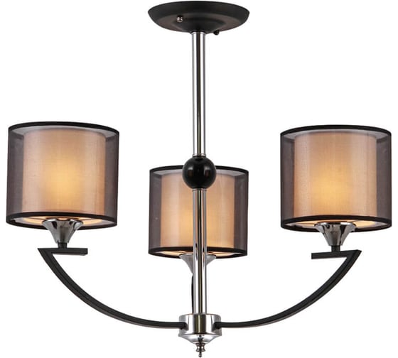 Люстра HIPER 3хE27х60Вт BLACK/CHROME H025-3