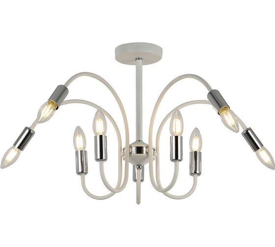 Люстра HIPER 10хE14х40Вт WHITE/CHROME H123-0