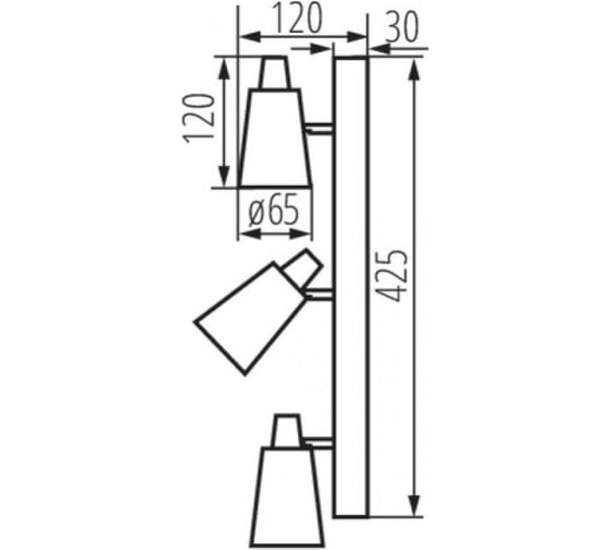 Поворотный накладной спот KANLUX SEMPRA EL-3I B-SR/ 33095