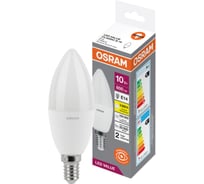 Лампа светодиодная Osram LED Value B E14 800лм 10Вт замена 75Вт 3000К теплый белый свет 4058075579125